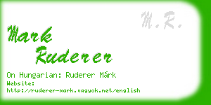 mark ruderer business card